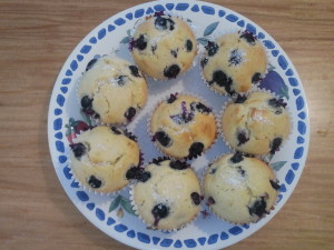 8 Muffins + 72 Blueberries = A Plate Full of Love